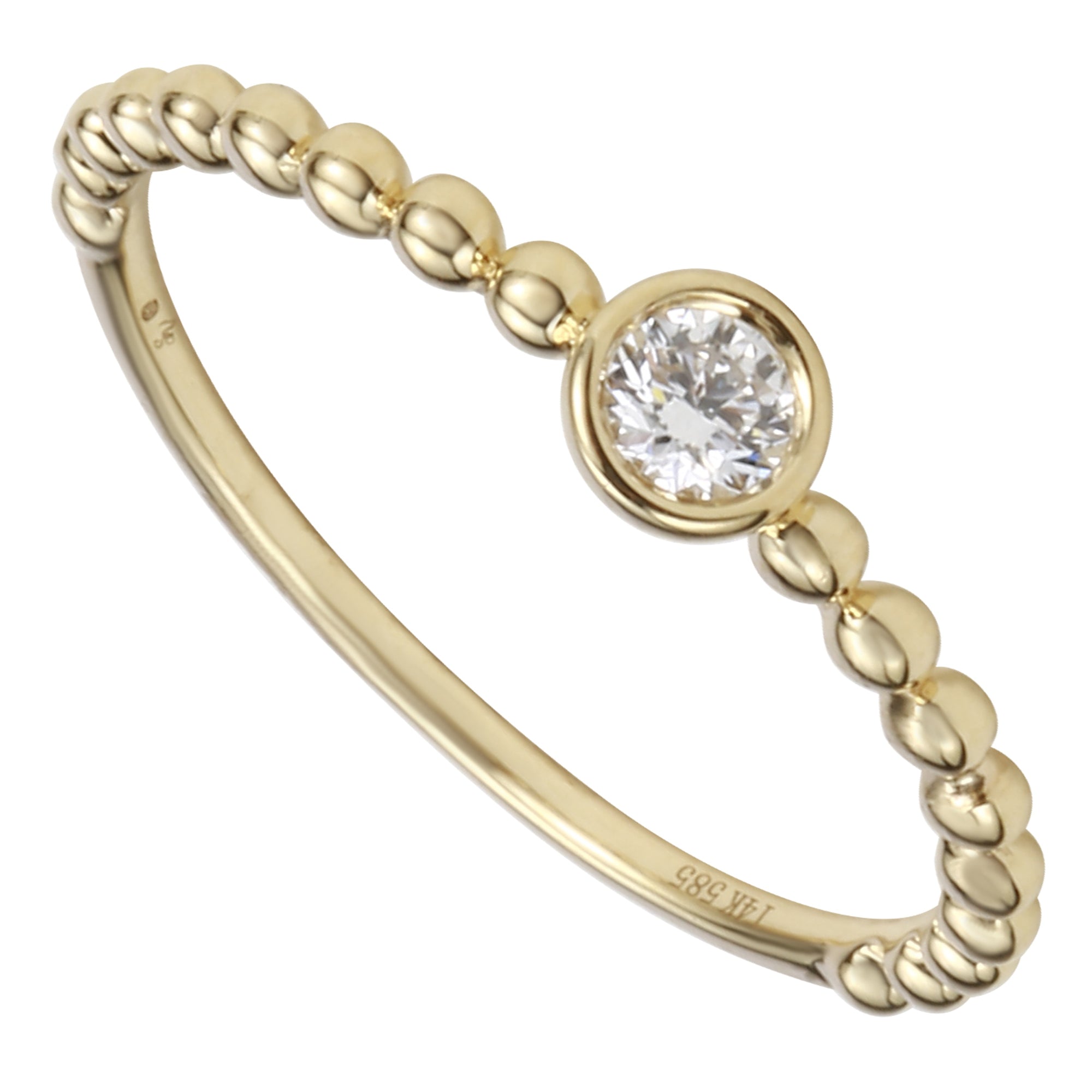 Beaded Bezel Stack Ring.