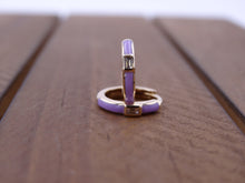 Lavender Baguette Hoops.