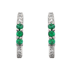 Green Tsavorite Huggies.