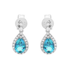 Pear Topaz Drop Studs.