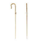 Line Wire Diamond Threader Drop Earring.