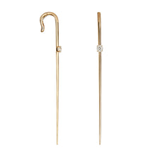 Line Wire Diamond Threader Drop Earring.
