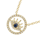 Sapphire Evil Eye Pendant.