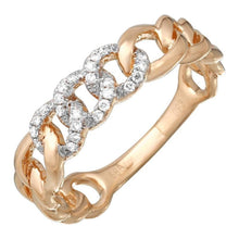 Diamond Cuban Curb Chain Link Ring.
