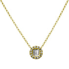 Baguette Disc Pendant.