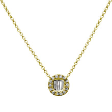 Baguette Disc Pendant.