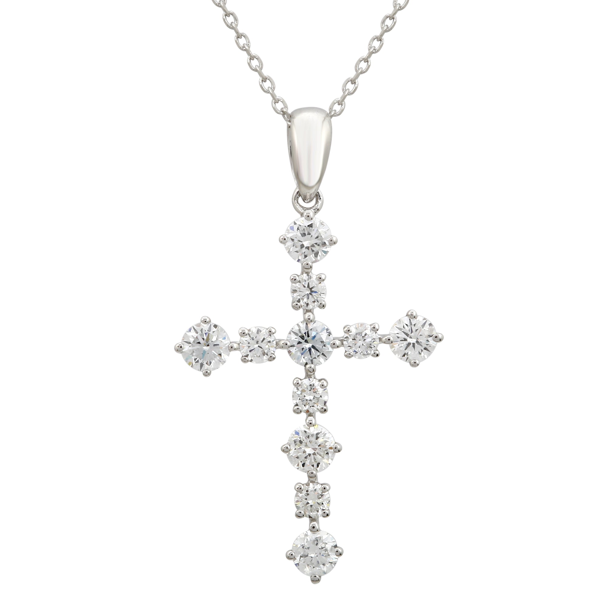 1/2 Carat Lab Grown Diamond Cross Necklace.
