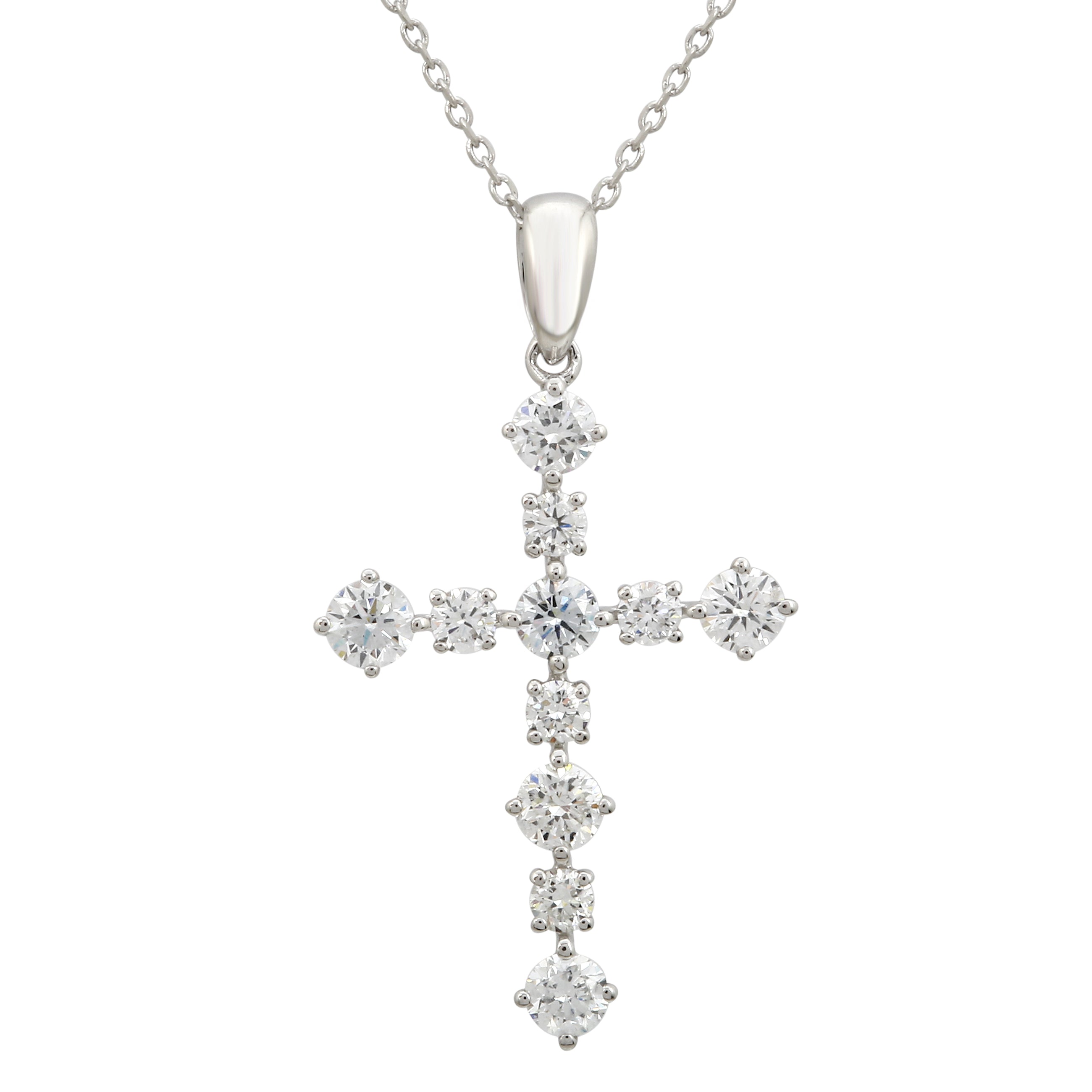 1/2 Carat Lab Grown Diamond Cross Necklace.