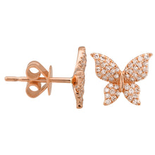 Pink Butterfly Studs.