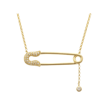 Safety Pin Lariat Necklace.