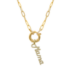 Spring Clasp Pendant Paperclip Necklace.