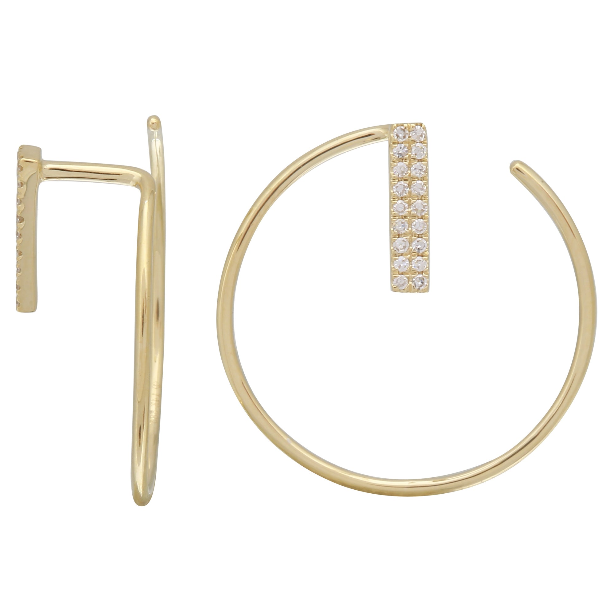 Big Ear Jacket Threader Hoops.