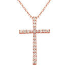 Floating Tapered Cross Pendant Necklace.