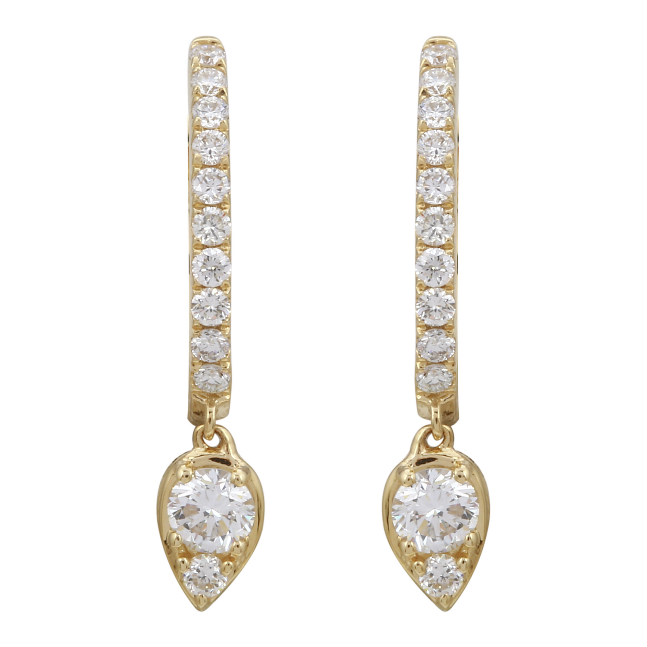 Dangling Drop Hoops.