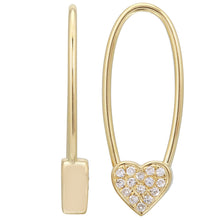 Heart Threader Drop Earrings.