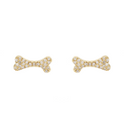 Dog Bone Stud Earrings.