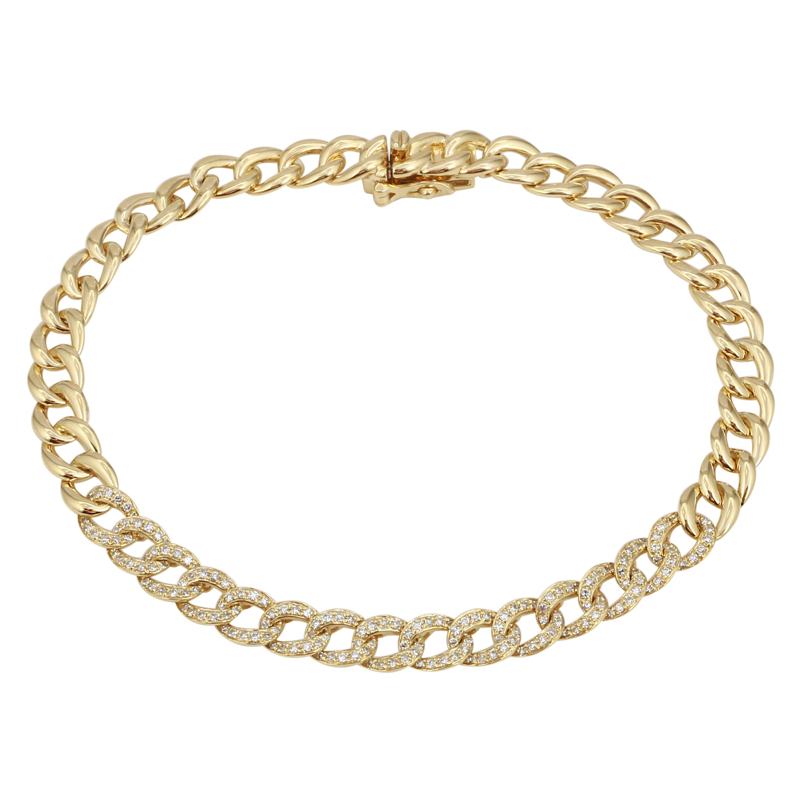 Diamond Cuban Curb Bracelet.