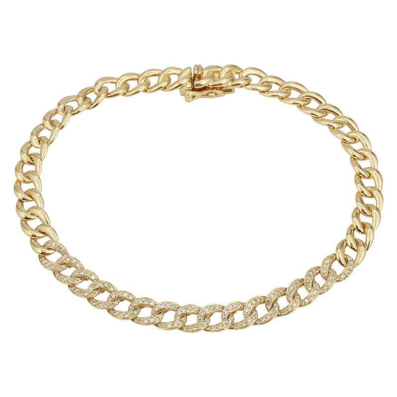 Diamond Cuban Curb Bracelet.