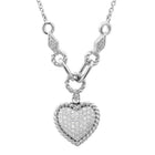Twisted Multi Link Heart Necklace.