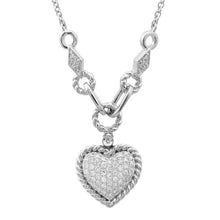 Twisted Multi Link Heart Necklace.