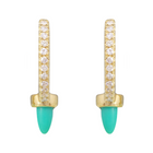 Color Gemstone Spike Huggies.
