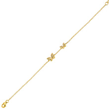 Twin Butterfly Charm Link Bracelet.