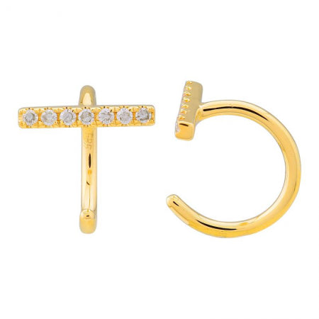 Diamond Bar Jacket Threader Earrings.