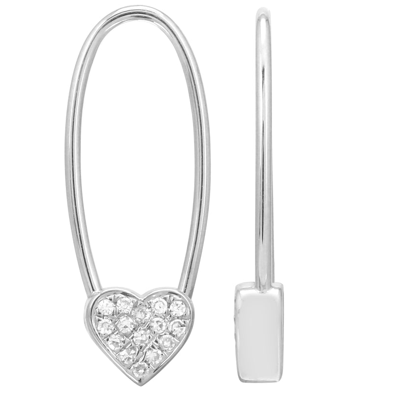 Heart Endless Threader Earrings.