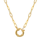 Spring Clasp Pendant Paperclip Necklace.