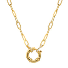 Spring Clasp Pendant Paperclip Necklace.