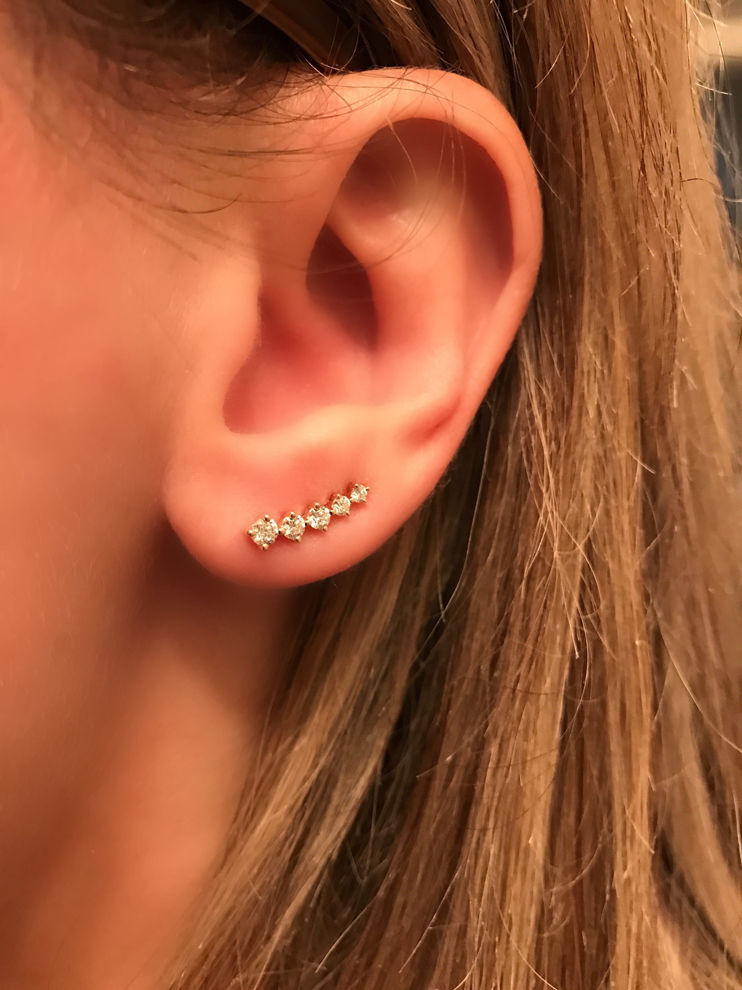 Diamond Climber Earrings.