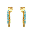 Beaded Turquoise Lace Hoops.