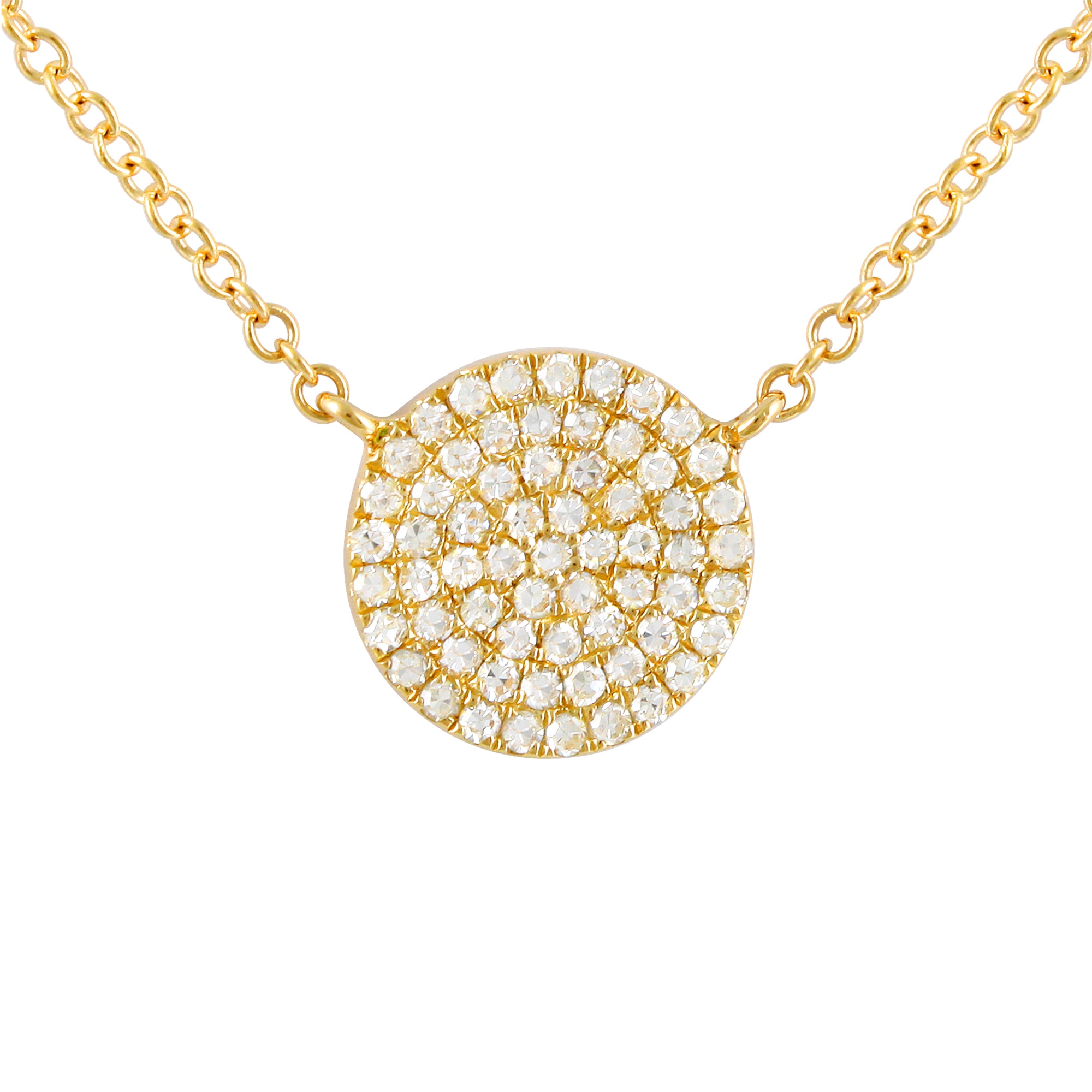 Disc Pendant Necklace.
