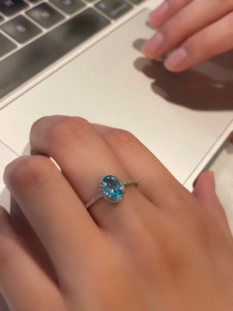 Pear Topaz Halo.