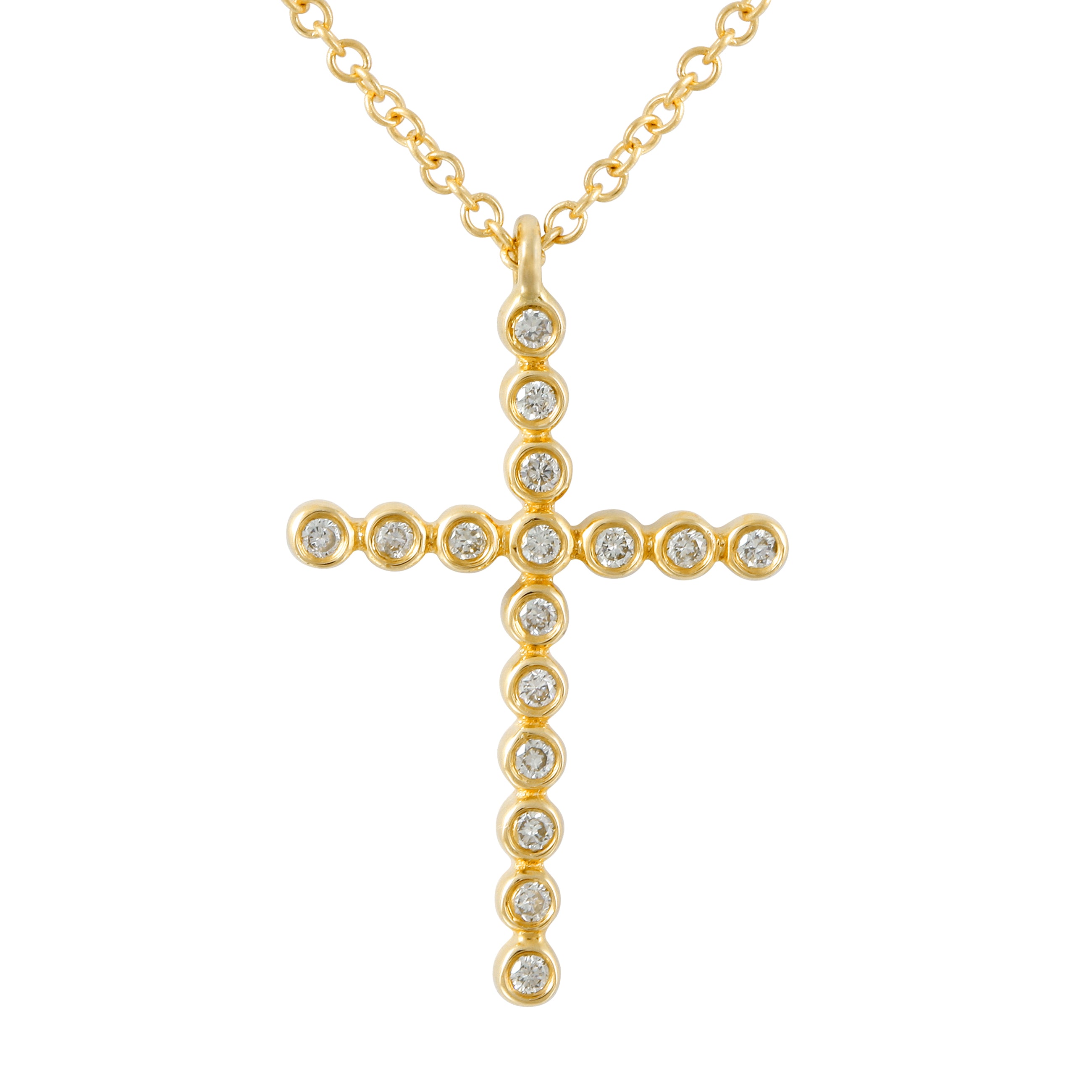 Bezel Cross Necklace.
