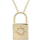 Lock Pendant Necklace.