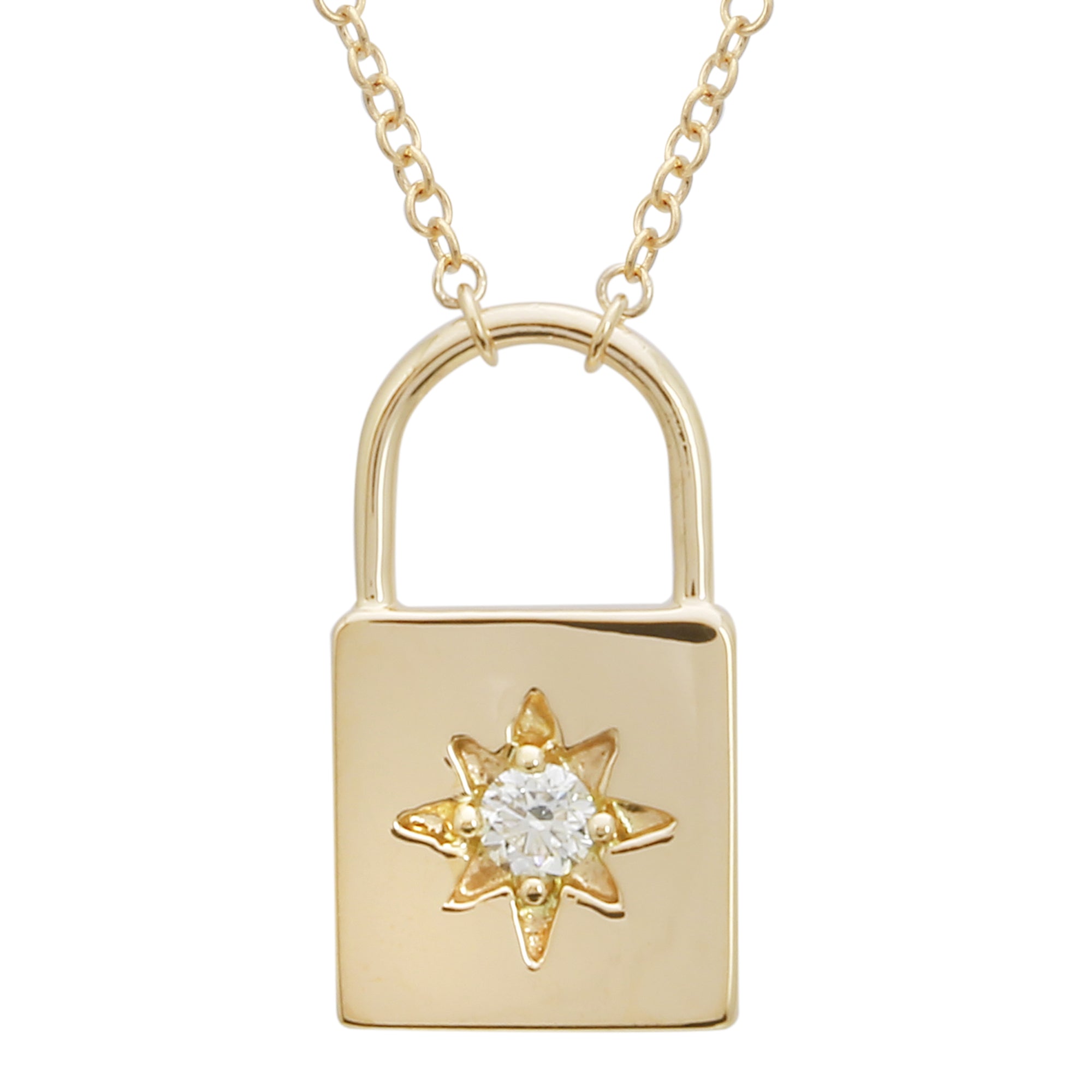 Lock Pendant Necklace.