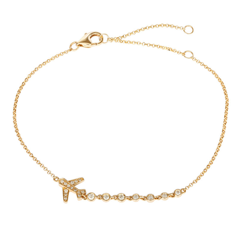 Airplane Charm Link Bracelet.