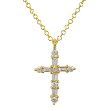 Baguette Cross Necklace.