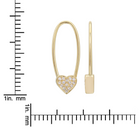 Heart Threader Drop Earrings.