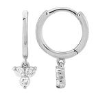 Diamond Trio Dangle Huggies.