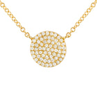 Disc Pendant Necklace.
