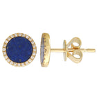 Big Lapis Halo Earrings.