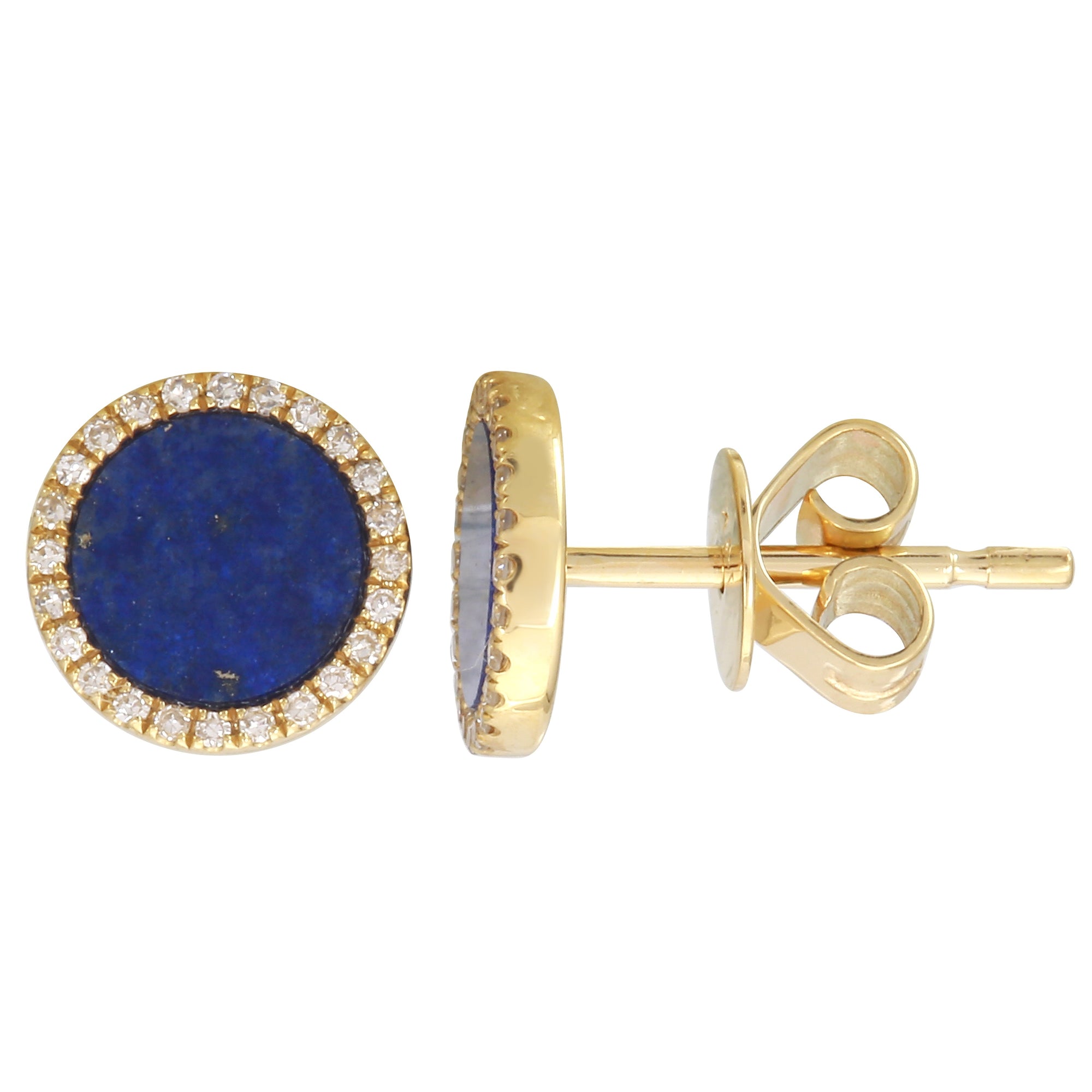 Big Lapis Halo Earrings.