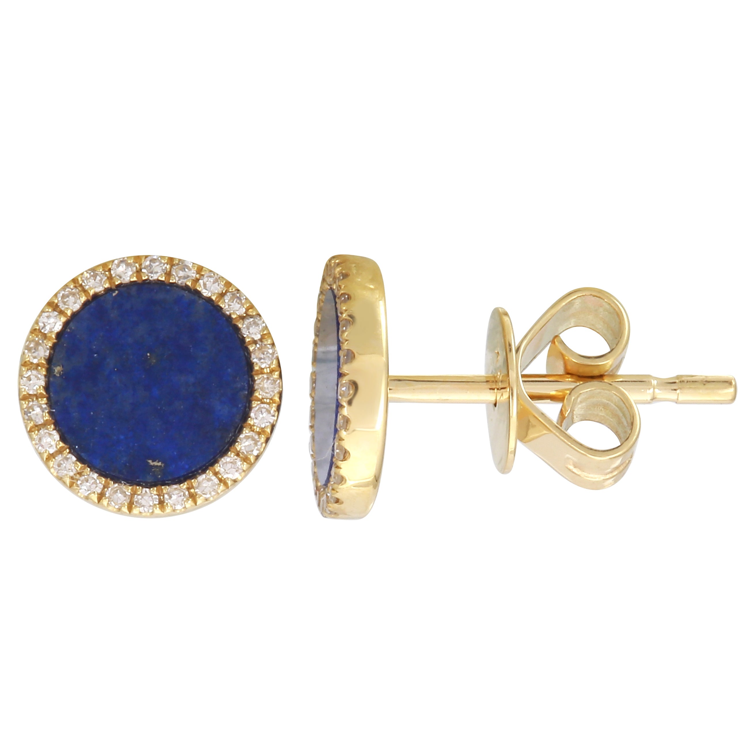 Big Lapis Halo Earrings.