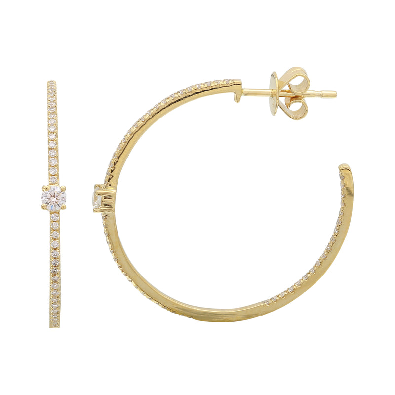 Big Hoop Diamond Sparkle Studs.