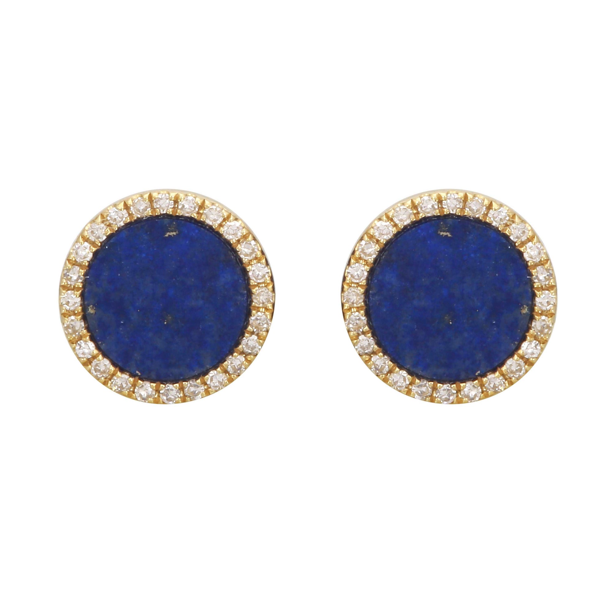 Big Lapis Halo Earrings.