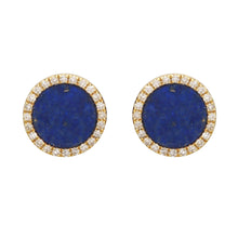 Big Lapis Halo Earrings.