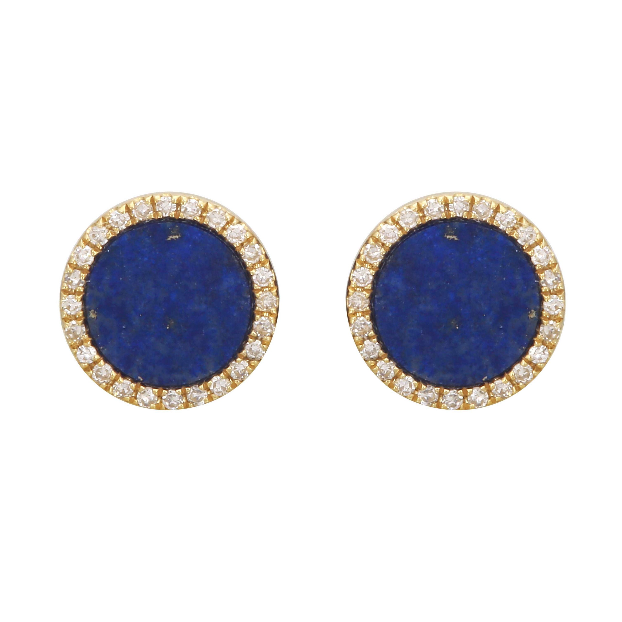 Big Lapis Halo Earrings.