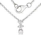 3 Diamond Stacked Float Necklace.